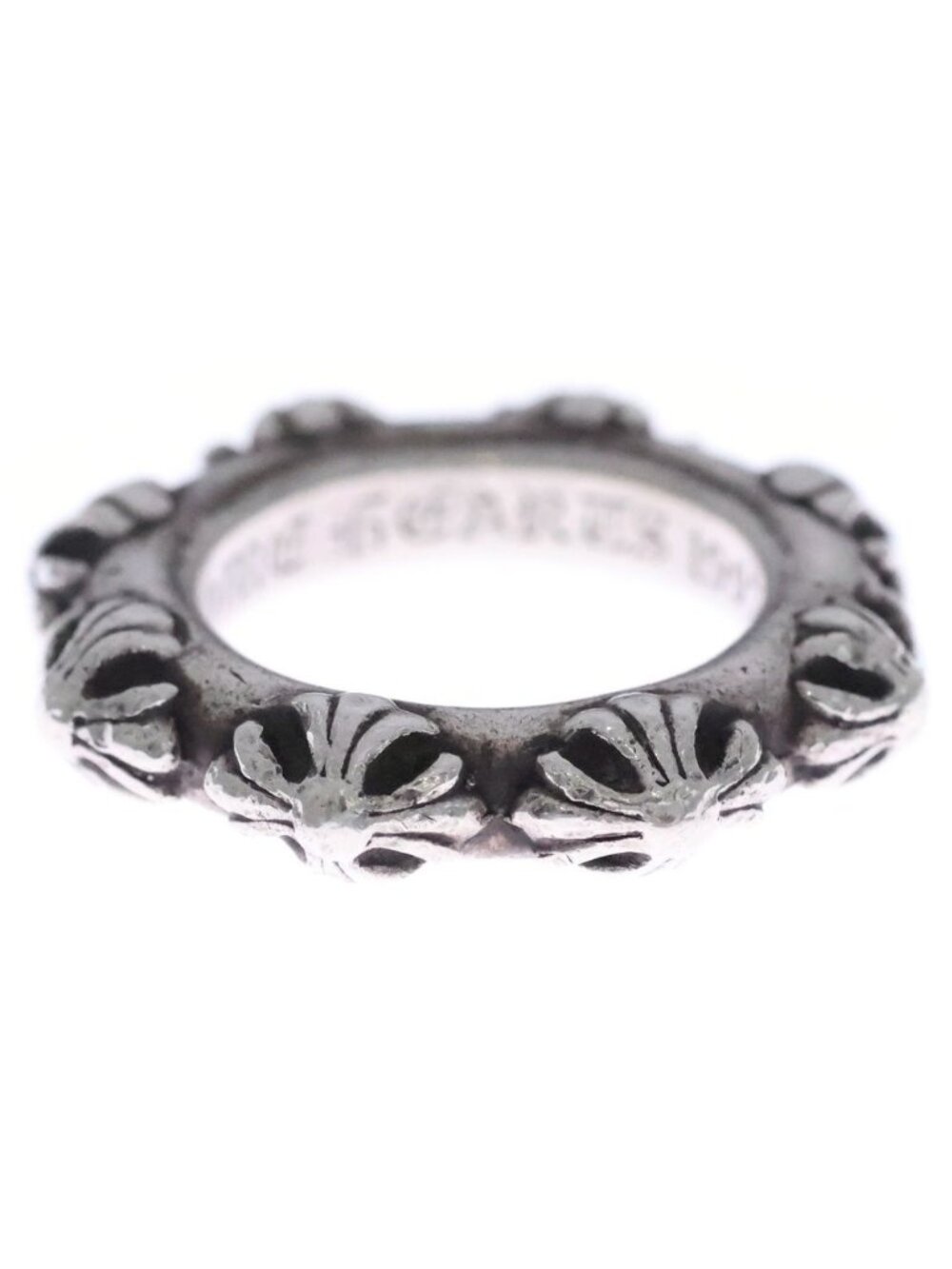 Chrome Hearts Cross Band Ring Silver